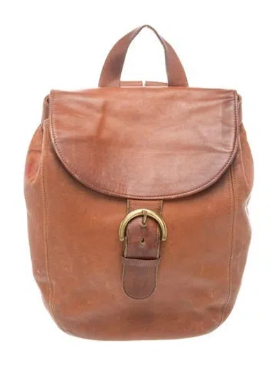 Pre-owned Coach Leather Backpack In Brown