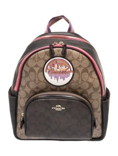 Pre-owned Coach Leather Backpack In Brown