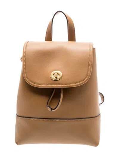 Pre-owned Coach Leather Backpack In Brown