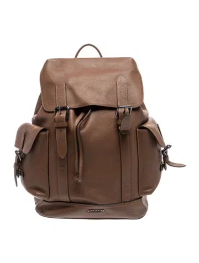 Pre-owned Coach Leather Backpack In Brown