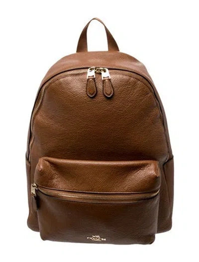Pre-owned Coach Leather Backpack In Brown