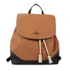 Coach Leather Backpack Brown Black In Brown