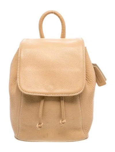 Pre-owned Coach Leather Backpack In Brown/neutrals