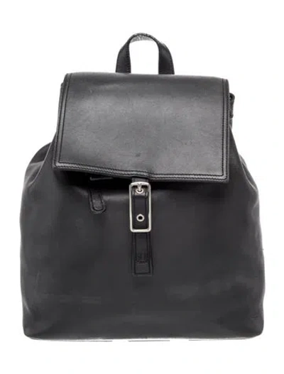 Pre-owned Coach Leather Backpack In Gray