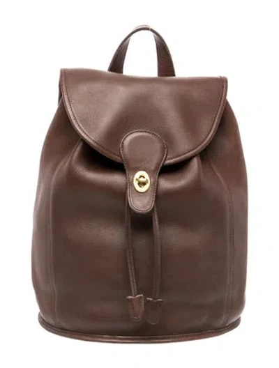 Pre-owned Coach Leather Backpack In Multi