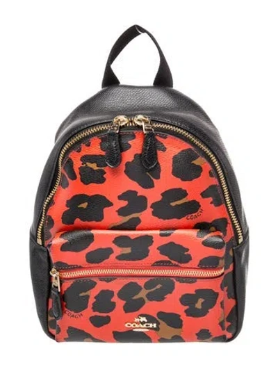 Pre-owned Coach Leather Backpack In Multi