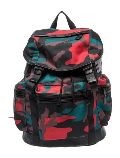 Pre-owned Coach Leather Backpack In Multi