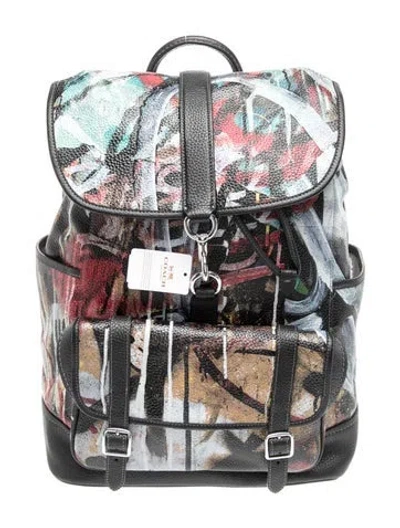 Pre-owned Coach Leather Backpack In Multicolor