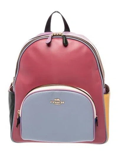 Pre-owned Coach Leather Backpack In Multicolor