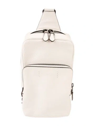 Pre-owned Coach Leather Backpack In Neutral