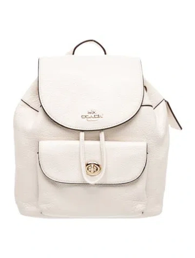 Pre-owned Coach Leather Backpack In Neutral