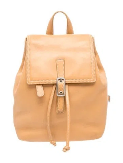 Pre-owned Coach Leather Backpack In Neutral