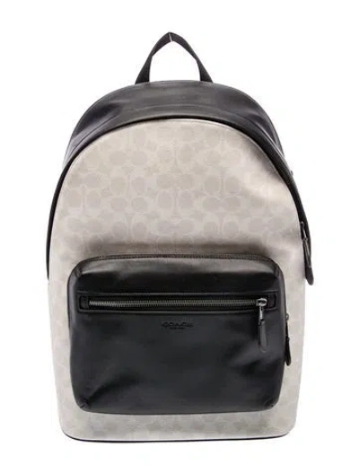 Pre-owned Coach Leather Backpack In Neutral