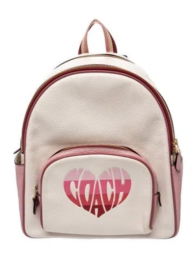 Pre-owned Coach Leather Backpack In Neutral