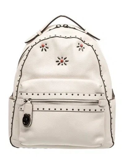Pre-owned Coach Leather Backpack In Neutral