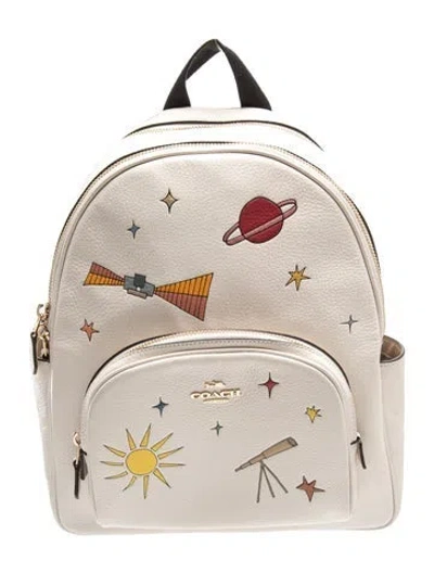 Pre-owned Coach Leather Backpack In Neutral