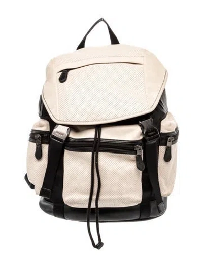 Pre-owned Coach Leather Backpack In Neutral
