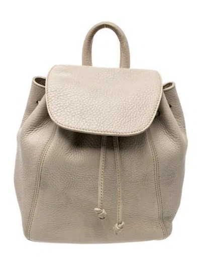 Pre-owned Coach Leather Backpack In Neutrals