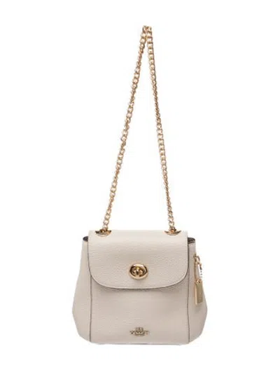 Pre-owned Coach Leather Backpack In Neutrals