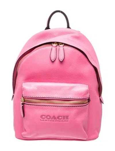 Pre-owned Coach Leather Backpack In Pink