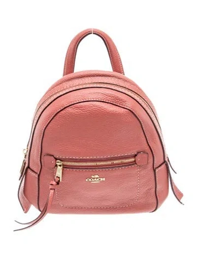 Pre-owned Coach Leather Backpack In Pink