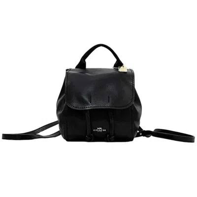 Pre-owned Coach Leather Backpack () In Black
