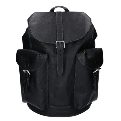 Pre-owned Coach Leather Backpack () In Black