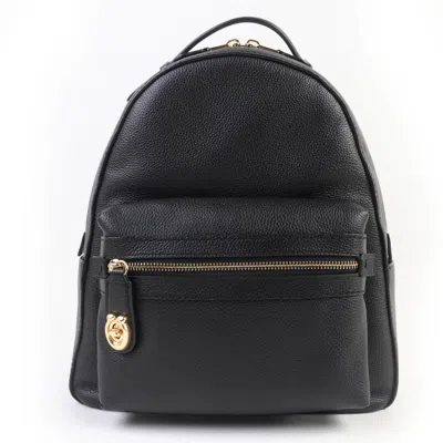 Pre-owned Coach Leather Backpack () In Black