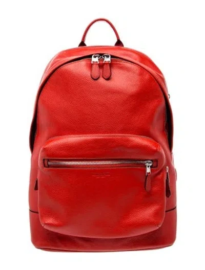 Pre-owned Coach Leather Backpack In Red