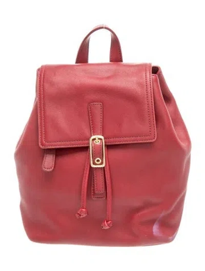 Pre-owned Coach Leather Backpack In Red