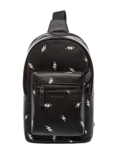 Pre-owned Coach Leather Backpack W/ Tags In Black