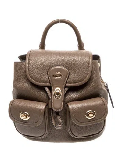 Pre-owned Coach Leather Backpack W/ Tags In Brown
