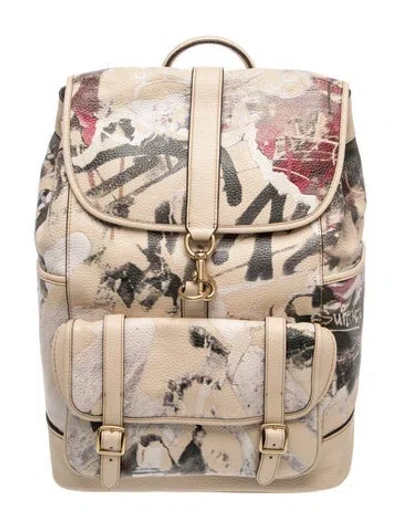 Pre-owned Coach Leather Backpack W/ Tags In Neutrals