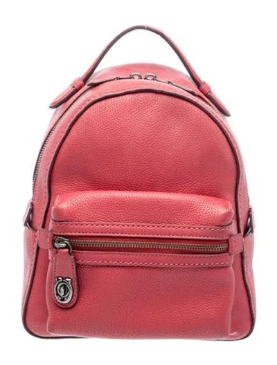 Pre-owned Coach Leather Backpack In White