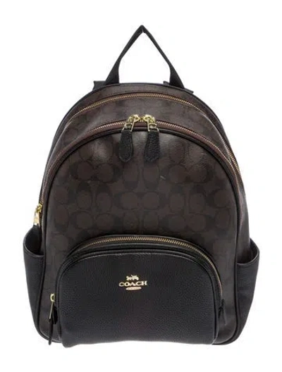 Pre-owned Coach Leather Backpack In White