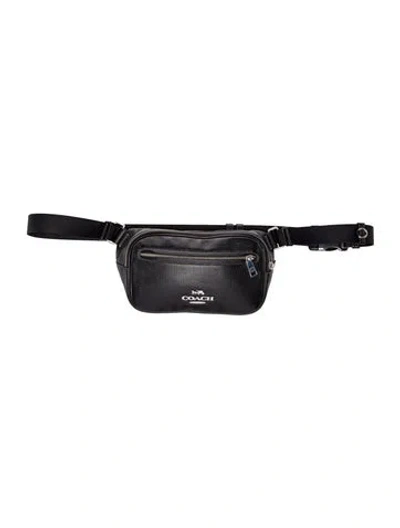 Pre-owned Coach Leather Belt Bag 2024 In Black