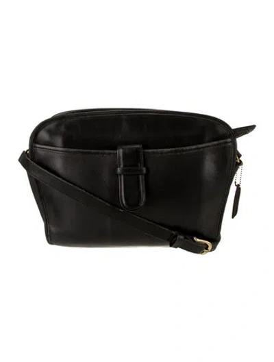 Pre-owned Coach Leather Belt Bag In Black