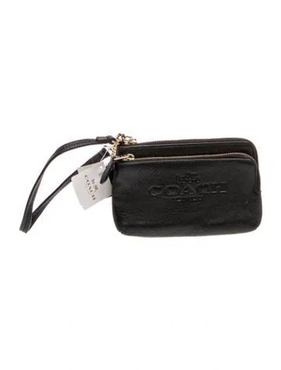 Pre-owned Coach Leather Belt Bag In Black