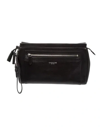 Pre-owned Coach Leather Belt Bag In Black