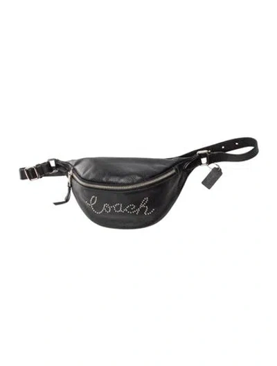 Pre-owned Coach Leather Belt Bag In Black