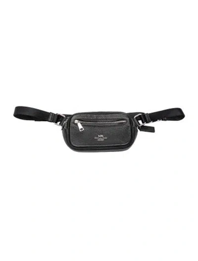 Pre-owned Coach Leather Belt Bag In Black