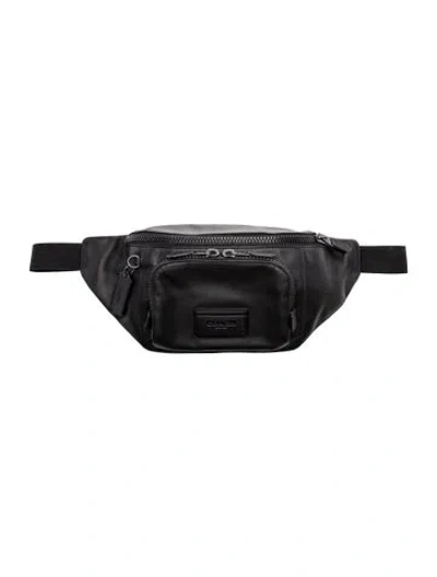 Pre-owned Coach Leather Belt Bag In Black