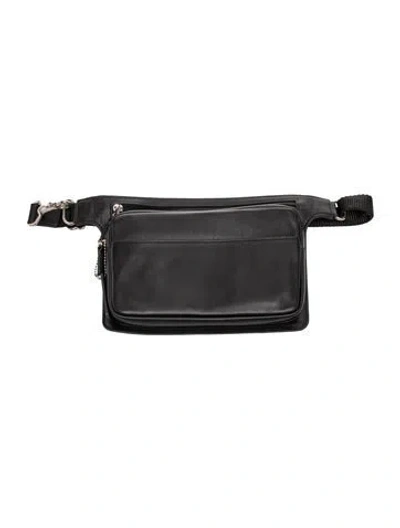 Pre-owned Coach Leather Belt Bag In Black