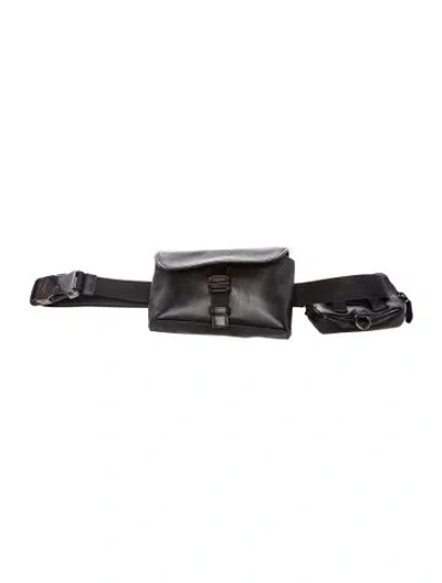 Pre-owned Coach Leather Belt Bag In Black