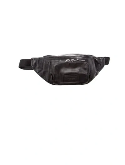 Pre-owned Coach Leather Belt Bag In Black