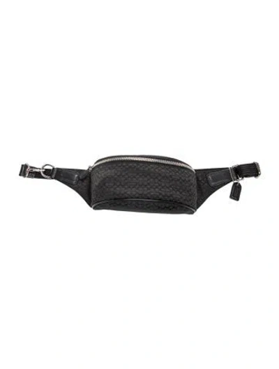 Pre-owned Coach Leather Belt Bag In Black