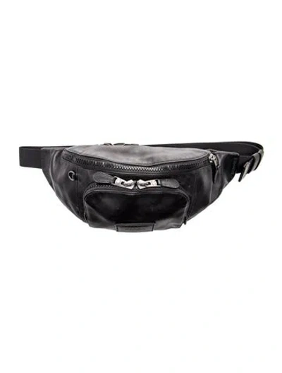 Pre-owned Coach Leather Belt Bag In Black