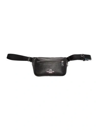 Pre-owned Coach Leather Belt Bag In Black