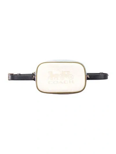 Pre-owned Coach Leather Belt Bag In Blue