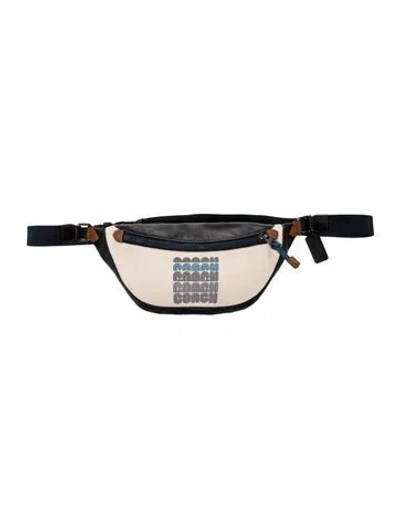 Pre-owned Coach Leather Belt Bag In Blue